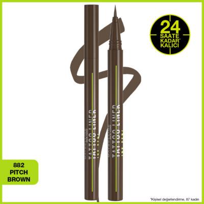 Maybelline Tattoo Liner Ink Pen - Pitch Brown: Long-lasting, Smudge-Proof Brown Eyeliner for Effortless Definition