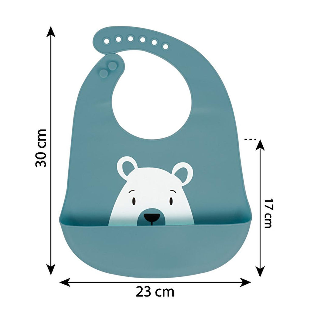 Sevi Bebe Silicone Baby Bib - Waterproof, Adjustable, and BPA-Free for Babies Over 5 Months