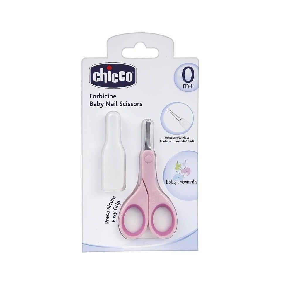 Chicco Baby Nail Clippers for Newborns - Safe, Stainless Steel Nail Scissors with Rounded Tips & Ergonomic Grip