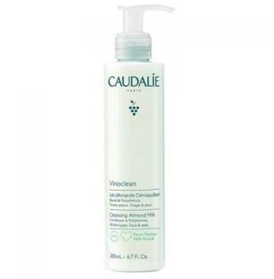 Caudalie Vinoclean: Gentle Almond Oil Makeup Removing & Facial Cleansing Milk - Soothes Sensitive Skin, Natural, Non-Comedogenic, 6.76 fl oz