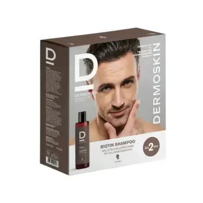 Dermoskin Biotin Hair Loss Shampoo for Men: Herbal DHT Blocker & Hair Strengthening - Reduce Thinning & Promote Hair Growth