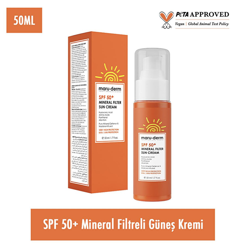 Maruderm SPF 50 Mineral Sunscreen: Broad Spectrum Protection for Sensitive & Pregnancy Skin | Non-Whitening Zinc Oxide Formula