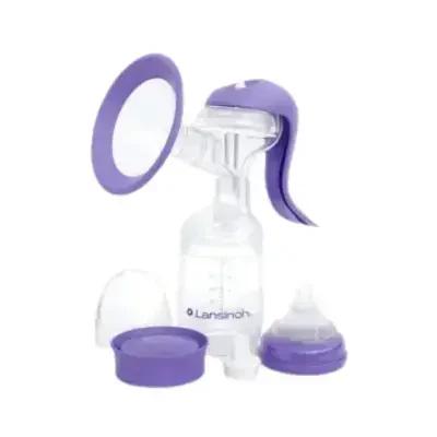 Lansinoh Manual Breast Pump - Efficient Milk Expression for Breastfeeding Mothers - Comfortable, Portable, and Compatible with Lansinoh Storage Bags