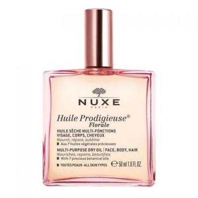 Nuxe Huile Prodigieuse Floral: Multi-Purpose Dry Oil for Radiant Skin & Hair - 96.9% Natural, Anti-Oxidant, Floral Scented - 50ml