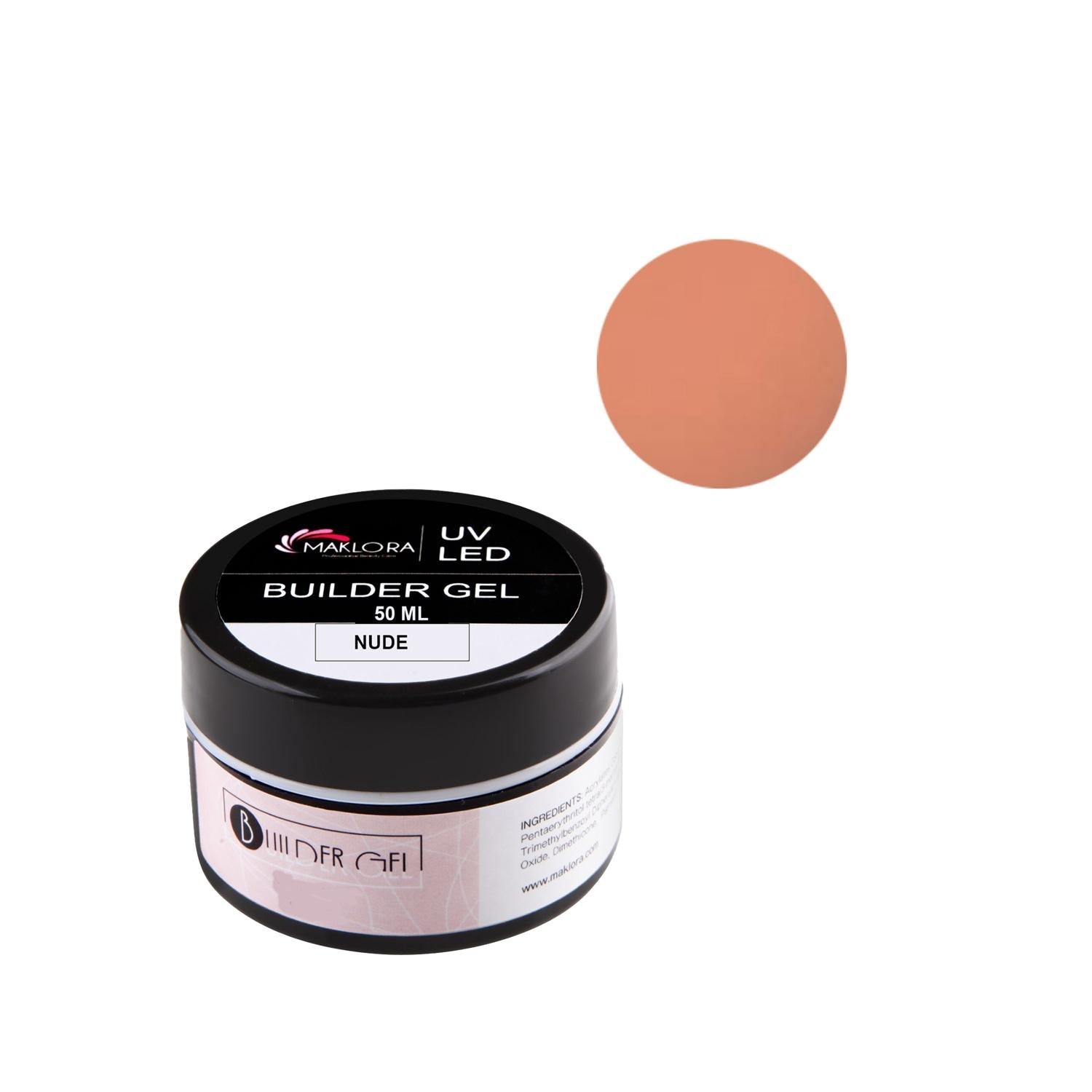 Maklora Nail Builder Gel Nude Protez Tõrnak Jeli 50 ml - Natural Nail Enhancement & Art Gel for Professionals & Beauty Enthusiasts