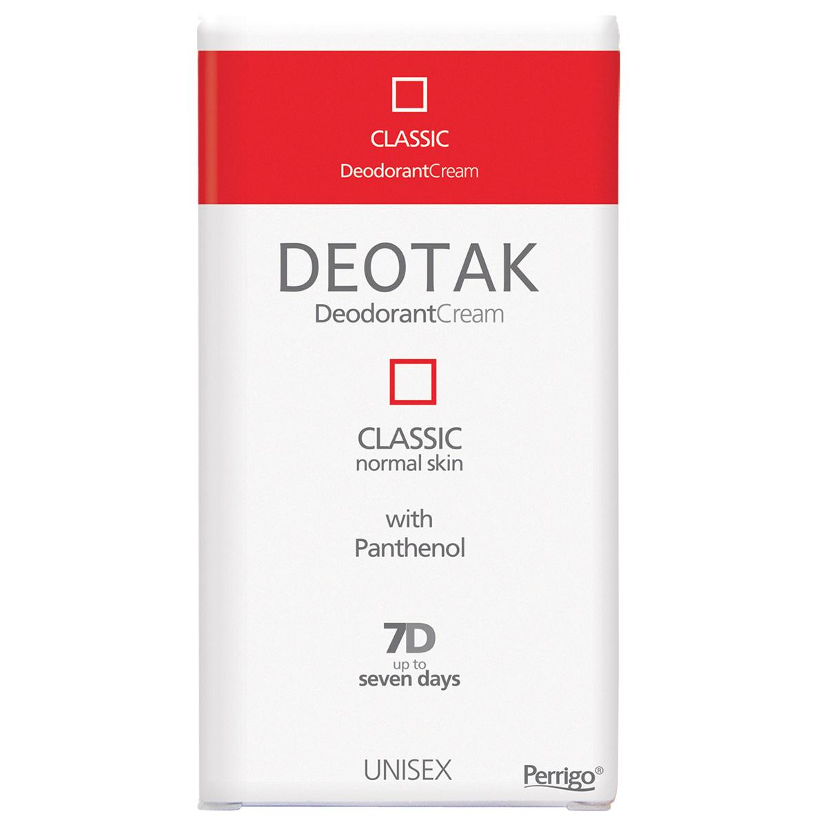 Deotak Unisex Deodorant Cream - Long Lasting Protection for Sensitive Skin - 1.18 fl oz
