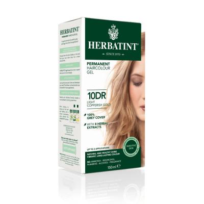 Herbatint 10DR Light Copperish Gold Hair Dye: Natural, Ammonia-Free Color with 8 Plant Extracts for Grey Coverage & Sensitive Scalp