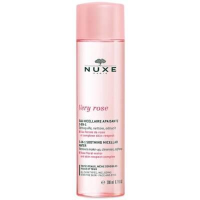 Nuxe Very Rose 3-in-1 Micellar Water for Makeup Removal - Gentle, Natural Skincare for Dry Skin, 6.76 fl oz