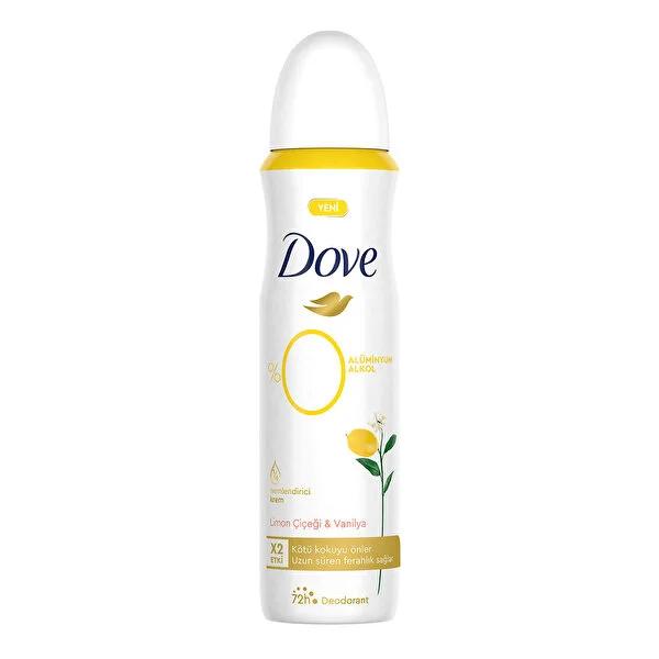 Dove Zero Aluminum Deodorant, Vanilla & Lemon Blossom - Aluminum-Free, Long-Lasting Freshness for Sensitive Skin - 5.07 fl oz