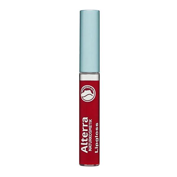 Alterra Organic Lip Gloss No.19 Red - Natural Shine & Moisturization, Natrue Certified, Microplastic-Free