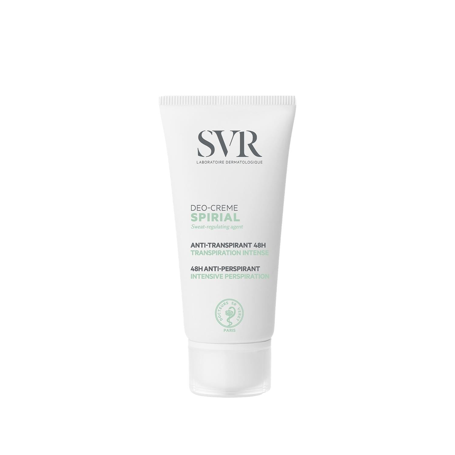 SVR Spırıal Creme Deodorant Cream for Sensitive Skin - 50ml, Natural Sweat Prevention & Antiperspirant