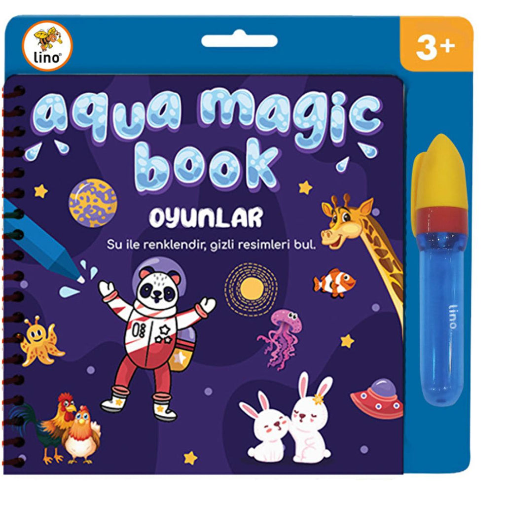 Lino Magic Water Painting Book for Kids: Reusable,  Mess-Free Coloring Fun & Educational Art Activity Ð Water Reveal, Thick Pages, Safe & Engaging