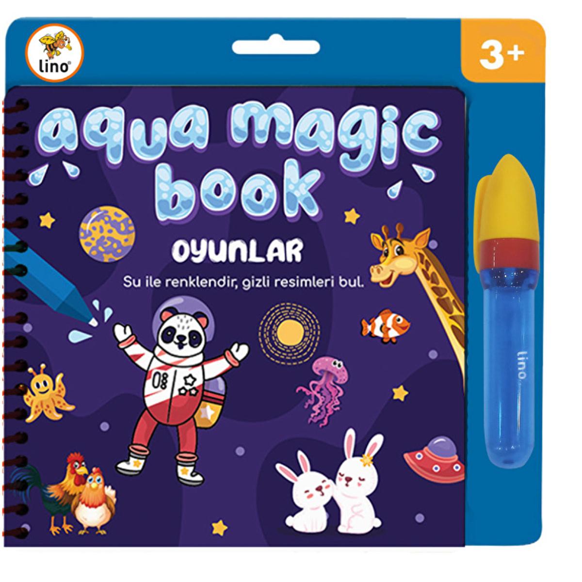Lino Magic Water Painting Book for Kids: Reusable,  Mess-Free Coloring Fun & Educational Art Activity Ð Water Reveal, Thick Pages, Safe & Engaging