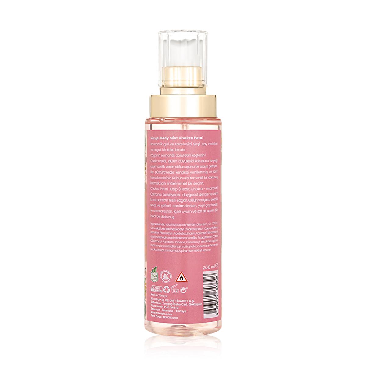 Mixup. Chakra Petal Vegan Body Spray - Rose & Green Tea Fragrance for Emotional Balance, 6.76 fl oz