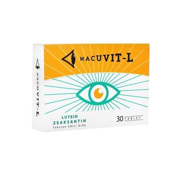 Macuvit-L Dietary Supplement for Eye Health Support - 30 Tablets with Lutein, Zeaxanthin, Vitamins C & E