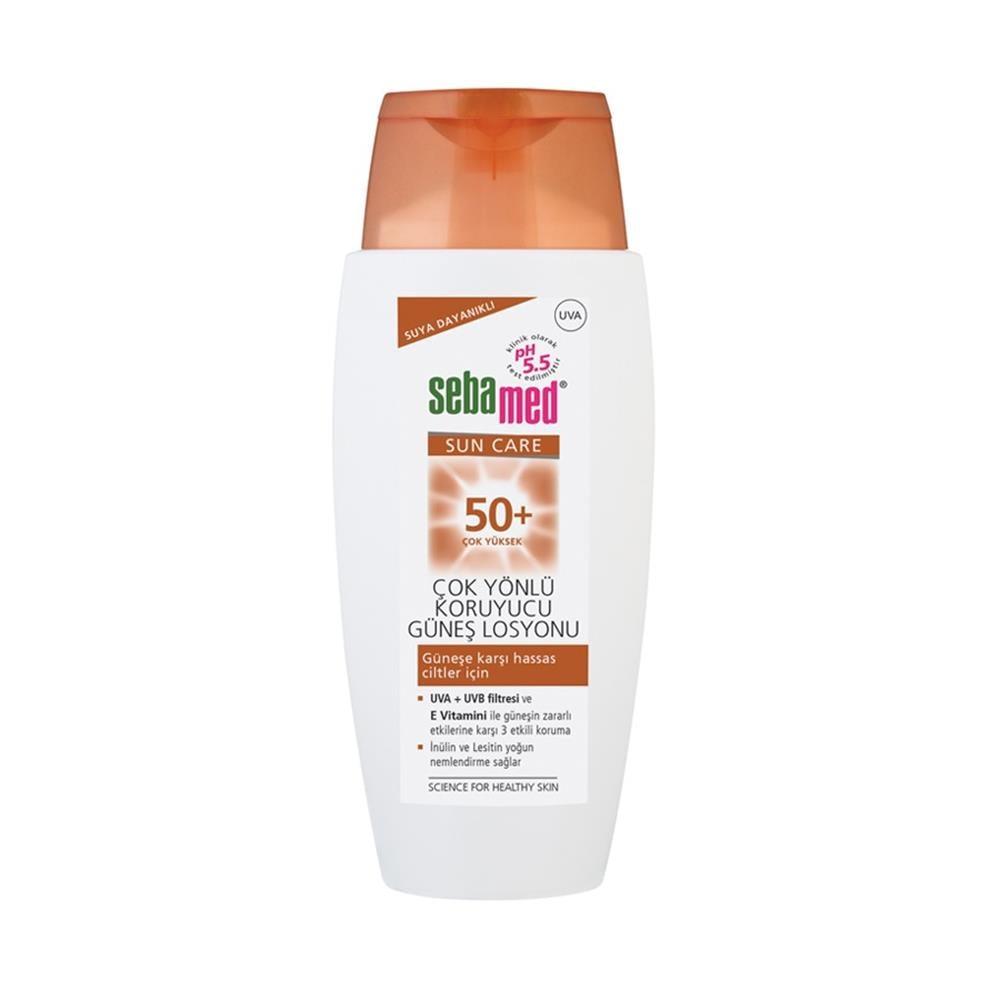 Sebamed Sun Lotion SPF 50+ - High UVA/UVB Protection, Non-Greasy, Alcohol & Paraben Free Sunscreen for Sensitive Skin