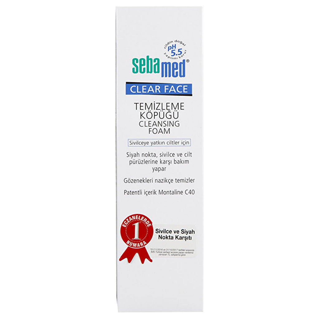 Sebamed Clear Face Facial Cleansing Foam - pH 5.5, Deep Cleansing, Acne Prone Skin Care