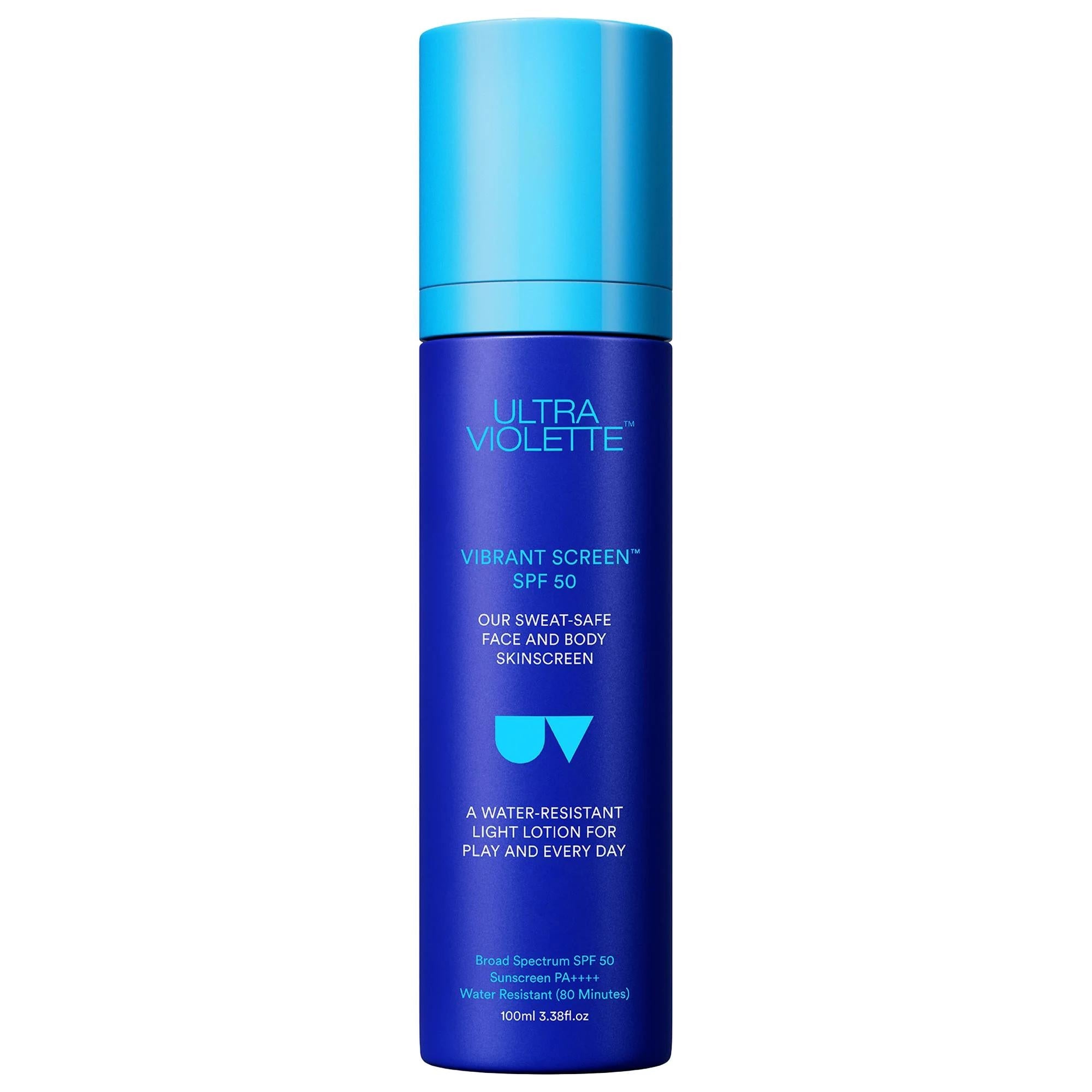 Ultra Violette Vibrant Screen SPF 50: Water Resistant, Broad Spectrum Sunscreen for Face & Body - Non-Greasy, Hydrating, Cruelty-Free Sun Protection