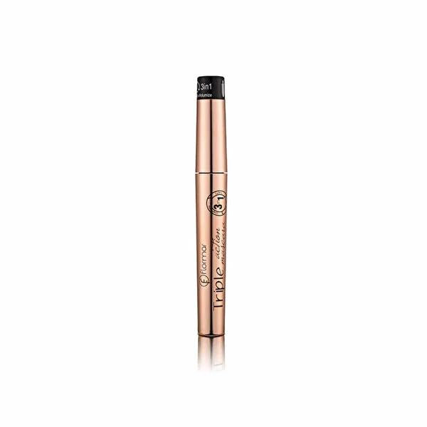 Flormar Triple Action Mascara - Lengthening, Curling, and Volumizing Mascara for Enhanced Eyelashes