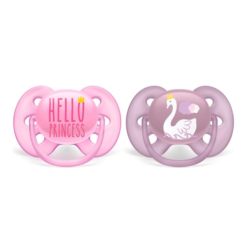 Philips Avent Ultra Soft Baby Pacifier for Sensitive Skin (6-18m) - Soothes & Comforts with Silky Silicone & Sterilizable Case