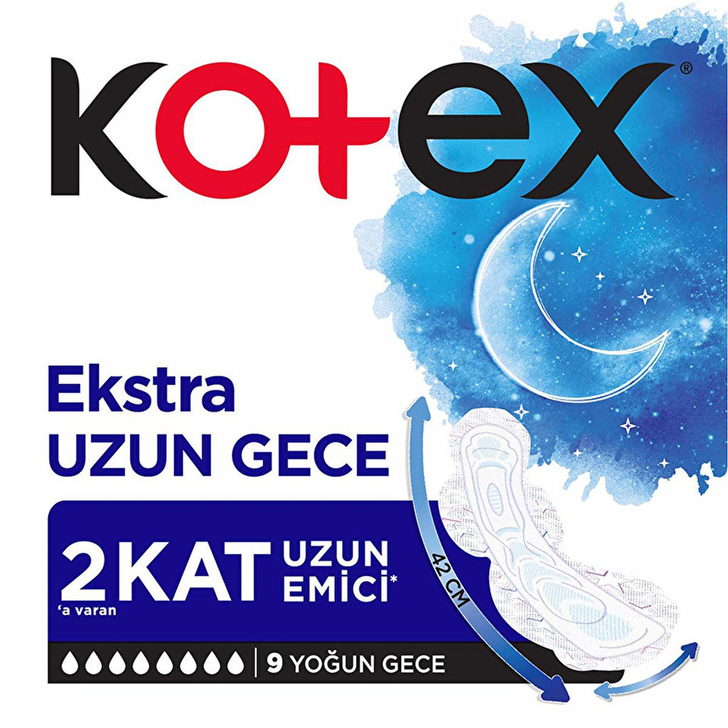 Kotex Ultra Ekstra Uzun Gece Hijyenik Ped - Comfortable, Reliable Menstrual Protection