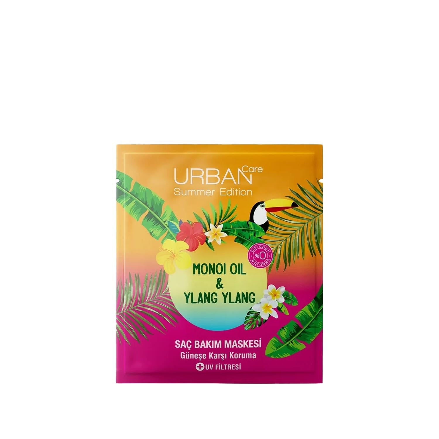 URBAN Care Monoi Yağı & Ylang Ylang Pre-Shower Hair Care Mask - Nourishing, Repairing, 1.69 fl oz