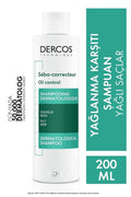 Vichy Dercos Oil Control Shampoo - Dermatological Anti-Dandruff Shampoo for Oily Hair, Paraben-Free, 6.76 fl oz