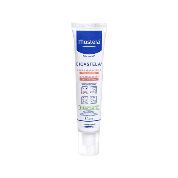 Mustela Cicastela Moisture Recovery Cream - Soothe & Hydrate Sensitive Baby Skin with Shea Butter & Hyaluronic Acid - 40ml