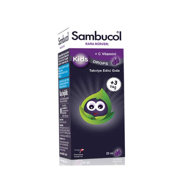 Sambucol Kids Immune Support Drops - 20ml Black Elderberry Supplement for Children, Natural Health Product