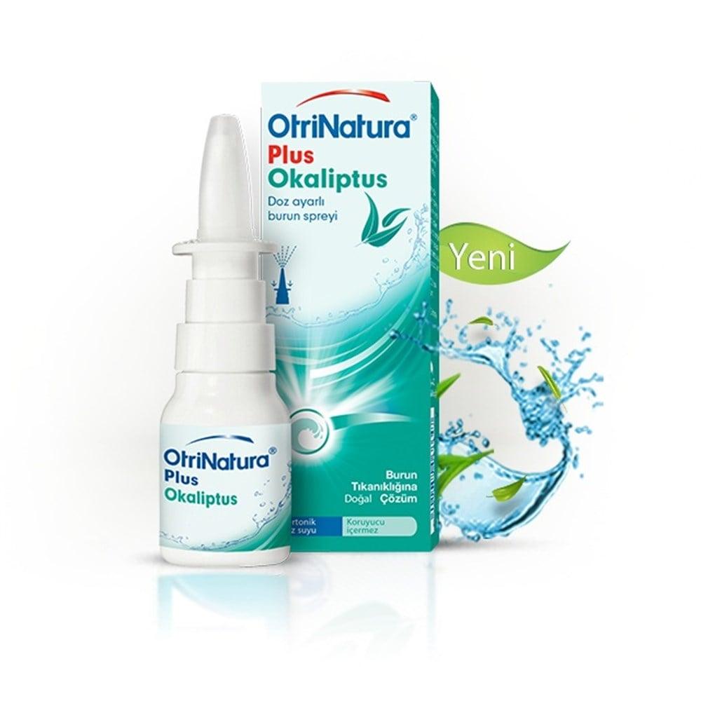OtriNatura Natural Eucalyptus Nasal Spray for Congestion Relief - Preservative-Free, Hypertonic Seawater Solution with Okaliptus Oil