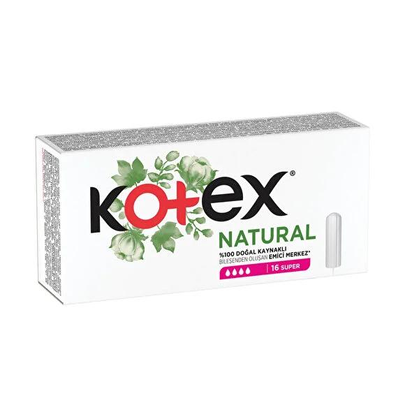 Kotex Natural Tampons SŸper 16'lõ - Eco-Friendly, Biodegradable Menstrual Hygiene