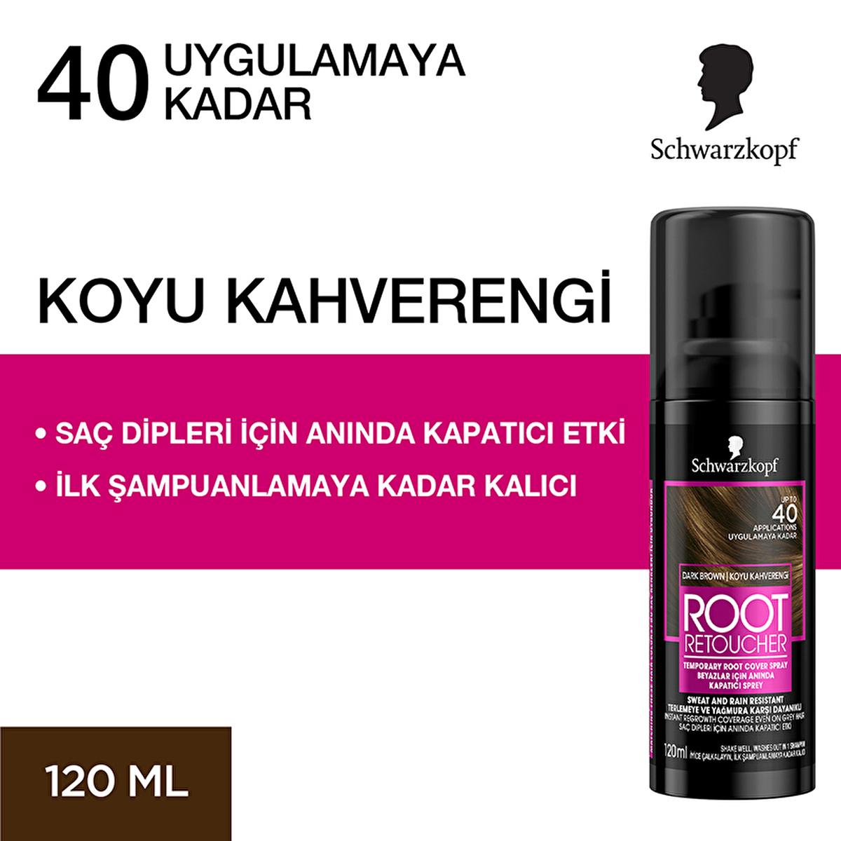 Root Retoucher Dark Brown Root Touch-up Hair Color Spray - Instant Gray Root Cover, Temporary Hair Color for Women & Men