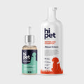 HiPet Anti-Shedding Set for Cats, Liquid Probiotic + Dry Shampoo, 2-Piece Bundle