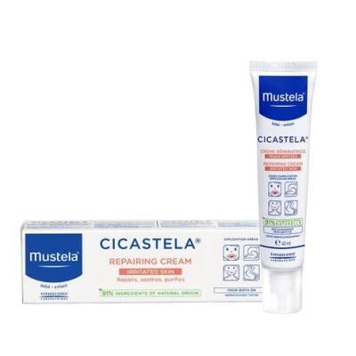 Mustela Cicastela Baby Skin Repair Cream - Soothes Irritations, Diaper Rash, and Redness - Hypoallergenic - Newborn Safe - 40ml