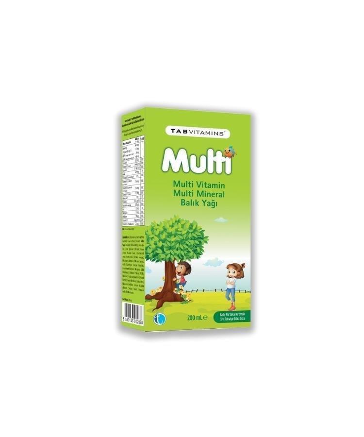 Tabvitamins Multi Multivitamin Multimineral Balık Yağı 200 Ml - Comprehensive Nutritional Support for Children and Adults