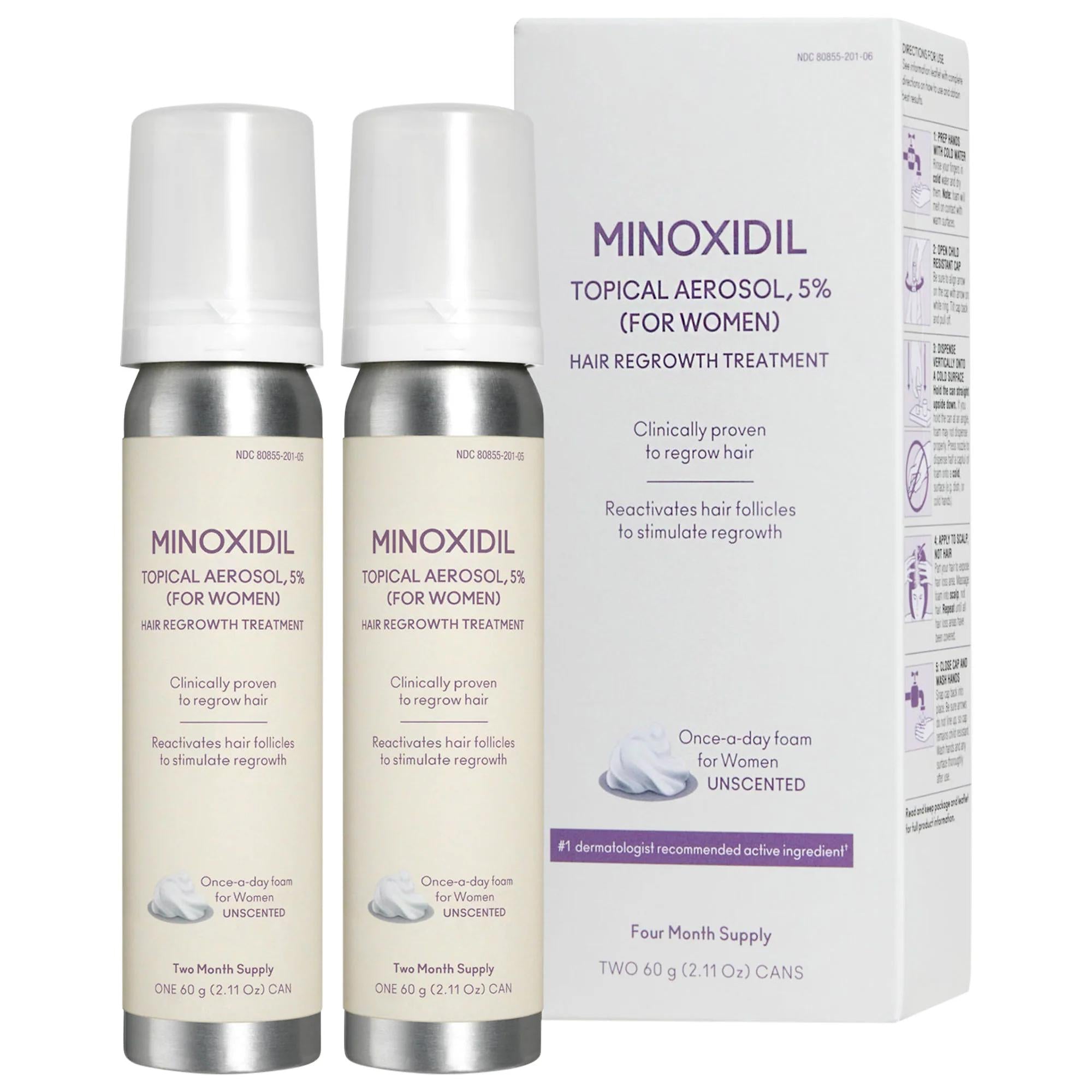 Flourish Minoxidil 5% Foam for in Women - , Vegan & Cruelty-Free