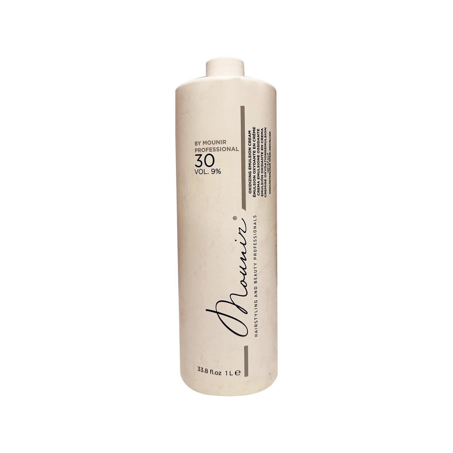 Mounir 30 Volume 9% Hair Oxidizing Cream 1000ml - Professional Hair Bleach Developer