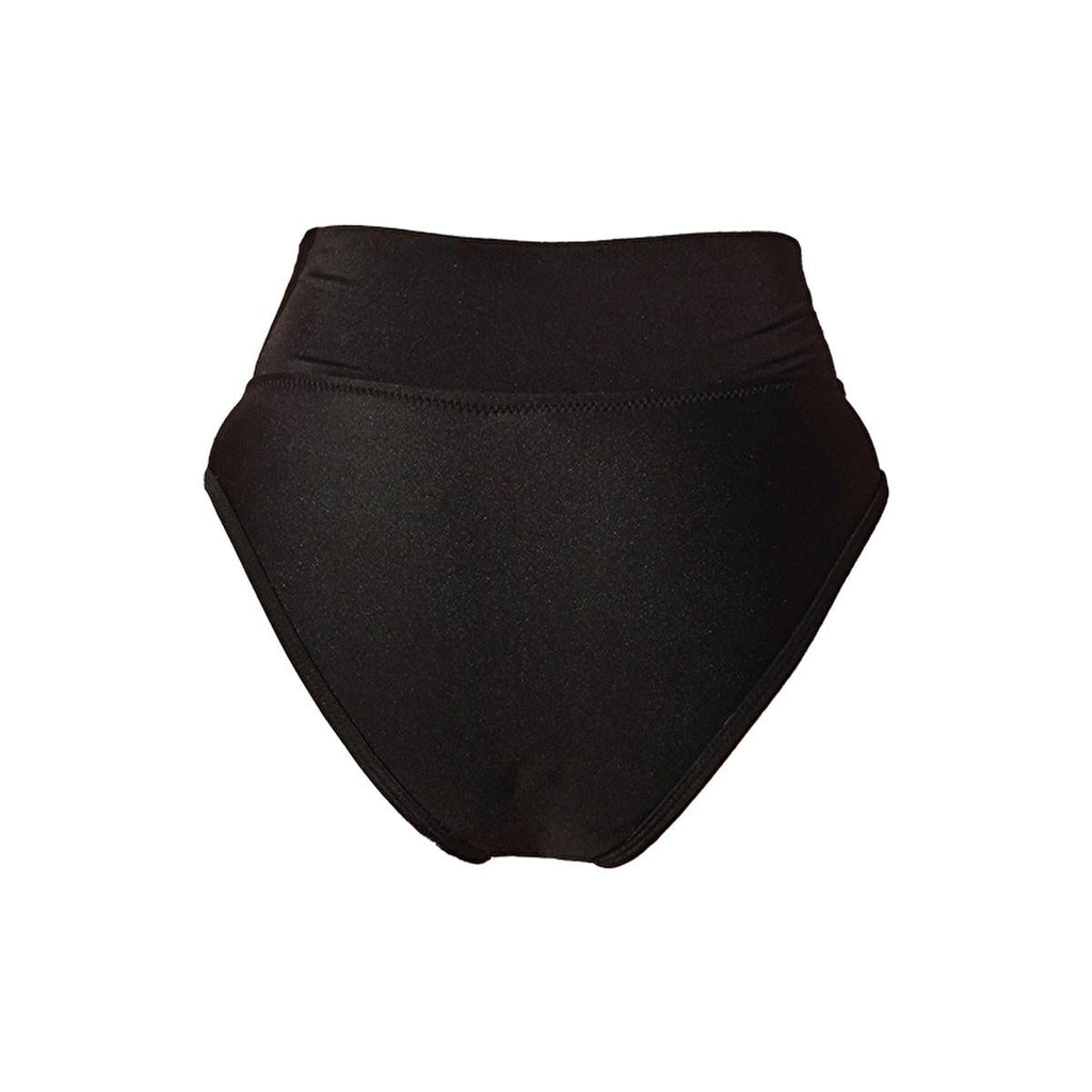 Pedkini Black High Waisted Period Swimwear Bikini Bottom: Leakproof Protection for Worry-Free Swimming During Menstruation