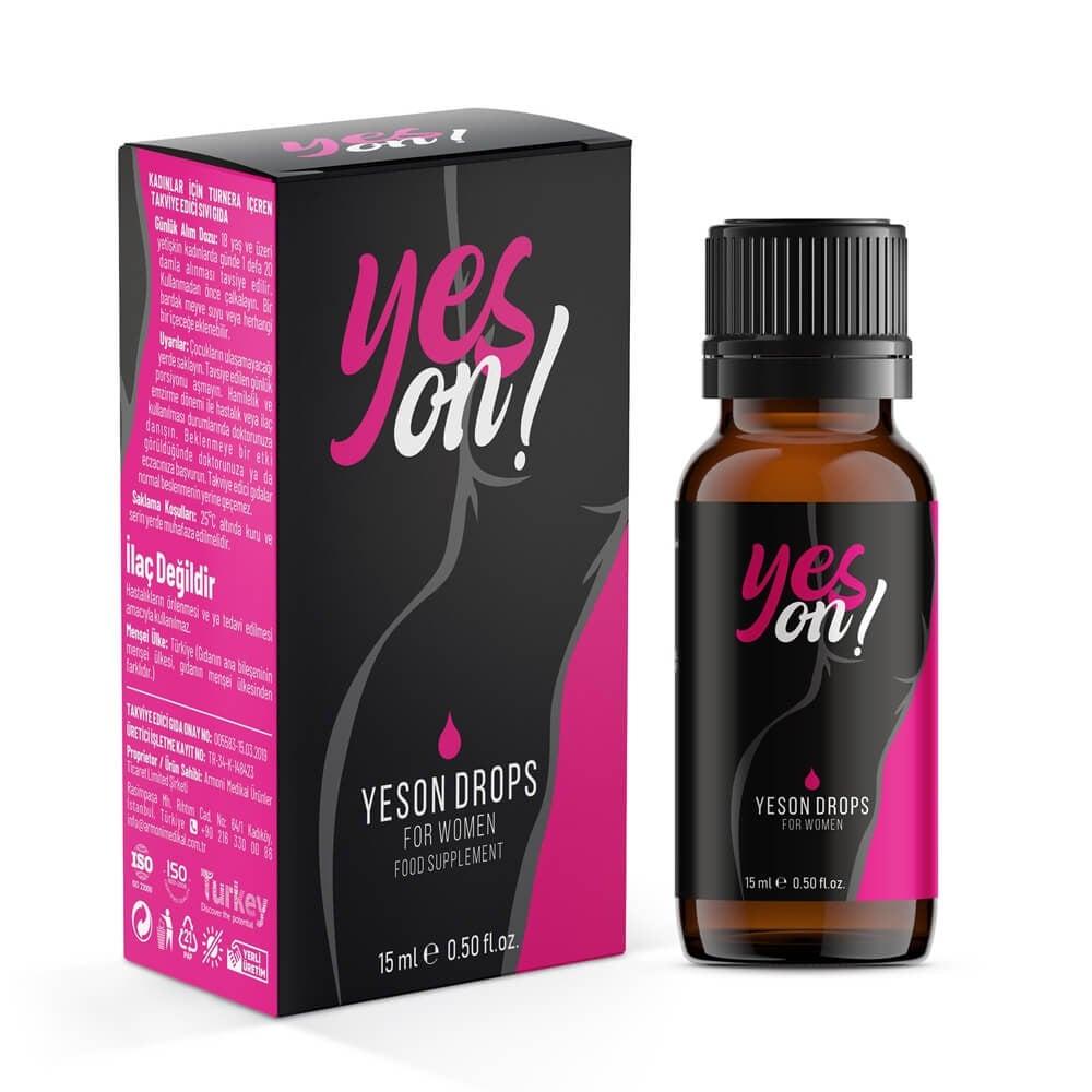 Yes On. Dietary Supplement for Women - Turnera Liquid Drops for Women's Health & Vitality - 0.51 fl oz