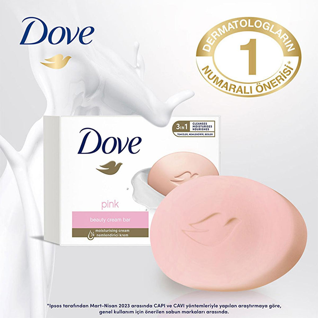 Dove Moisturizing Beauty Cream Bar - Gentle Cleanser for Sensitive Skin, Sulfate-Free Soap, 90g