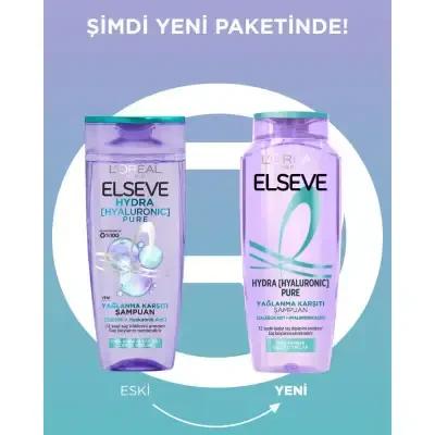 Loreal Elseve: Hydra Hyaluronic Acid Shampoo - Oil Control, Deep Cleansing & Hydration for Oily, Greasy Hair - 10.14 fl oz