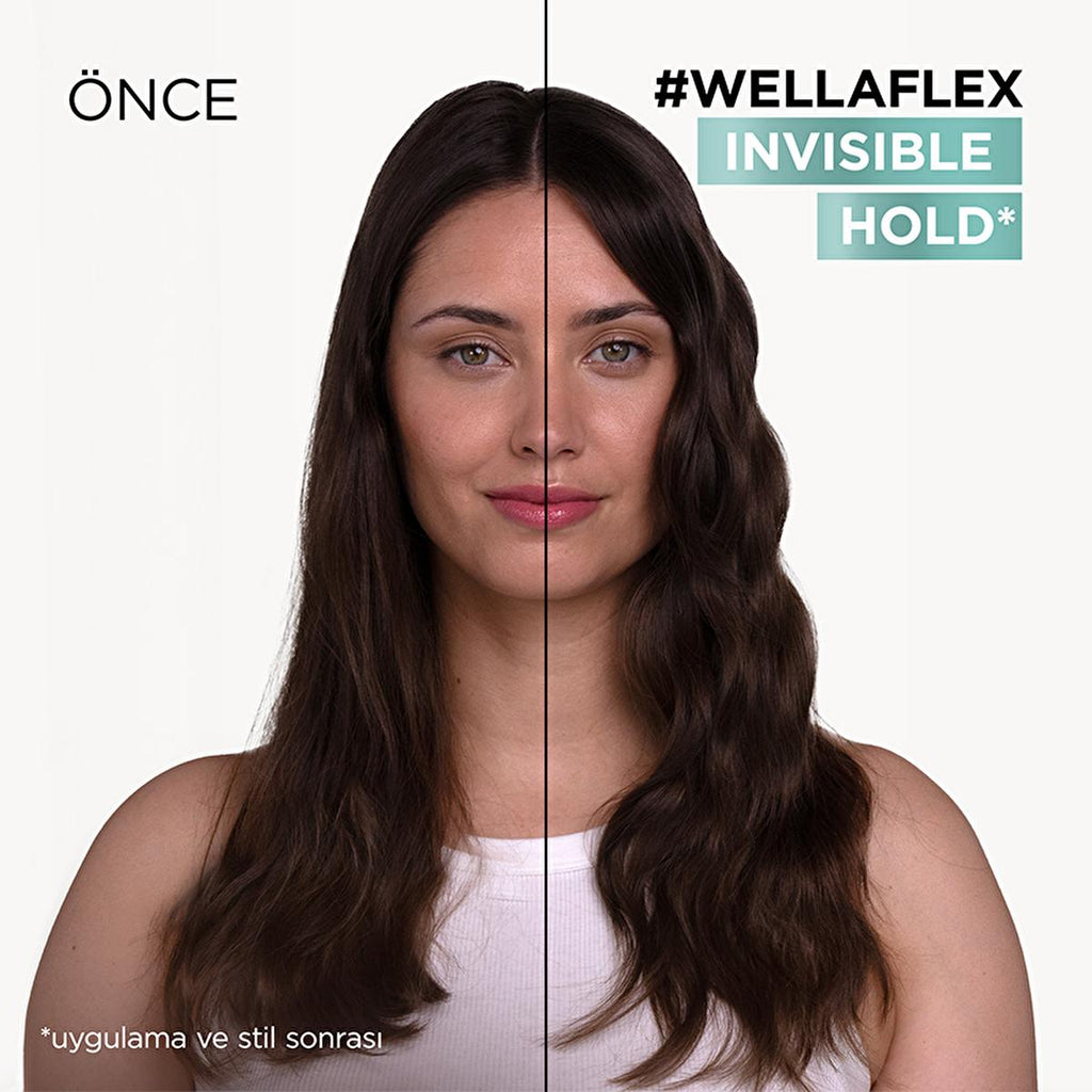 Wella Wellaflex Invisible Hold Extra Strong Hair Mousse - Vegan, 24-Hour Hold, Lightweight Hair Styling Product