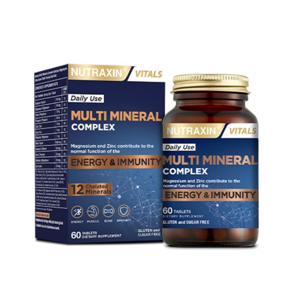 Nutraxin Multi Mineral Complex Supplement - Calcium Magnesium Zinc for Overall Health & Wellness