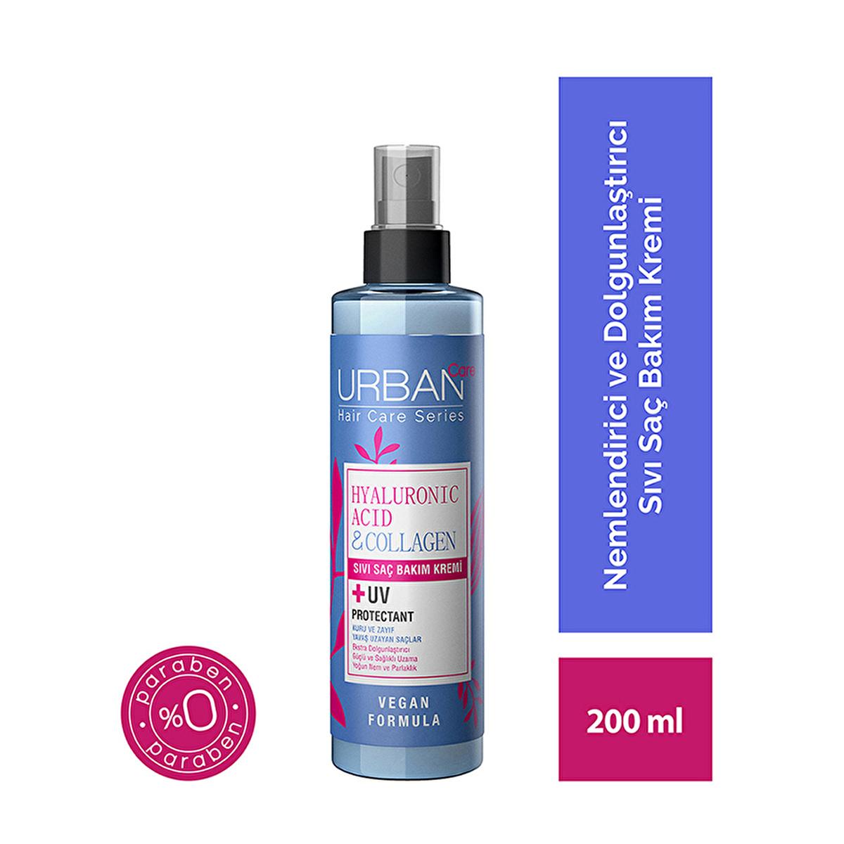 Urban Care Hyaluronic Acid & Collagen Hair Spray: Hydrating & Volumizing Vegan Hair Care for Dry, Lifeless Hair - Paraben Free, Detangler & Shine