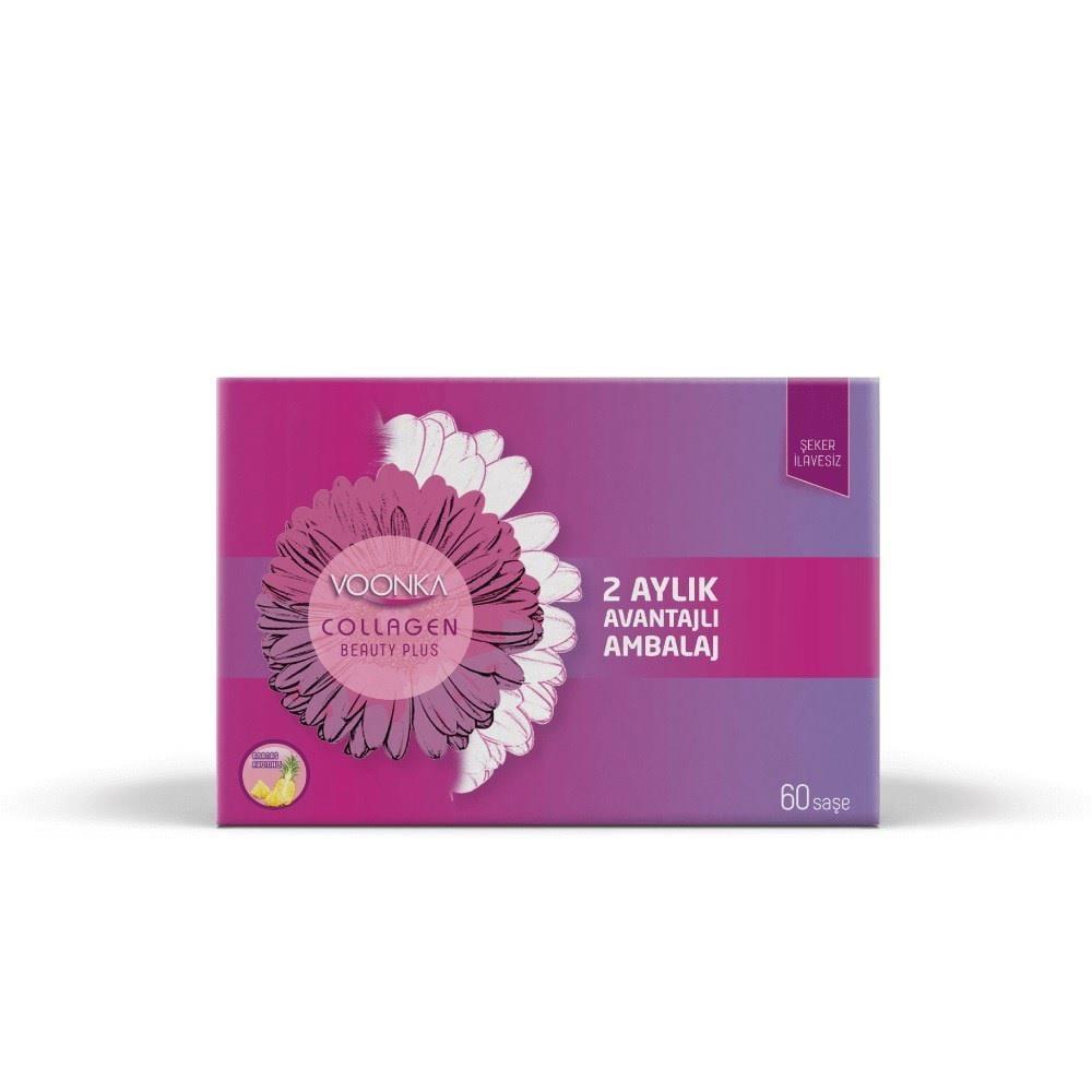 Voonka Collagen Beauty Plus 60 Sachets - Hydrolyzed Collagen Supplement for Anti-Aging and Skin Health