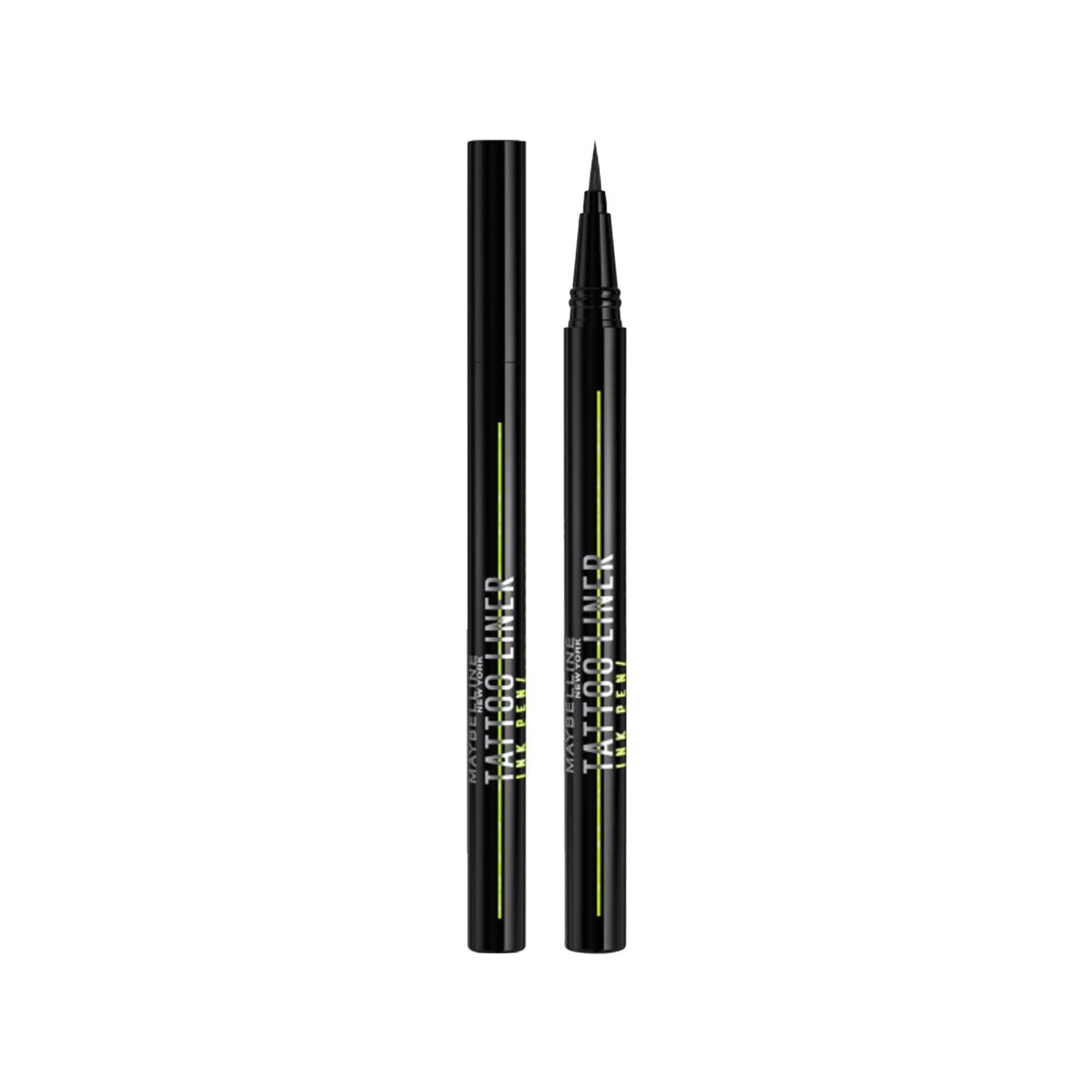 Maybelline Tattoo Liner Ink Pen Liquid Eyeliner Matte Black 881 - Precise, Long-Lasting, Matte Black Finish