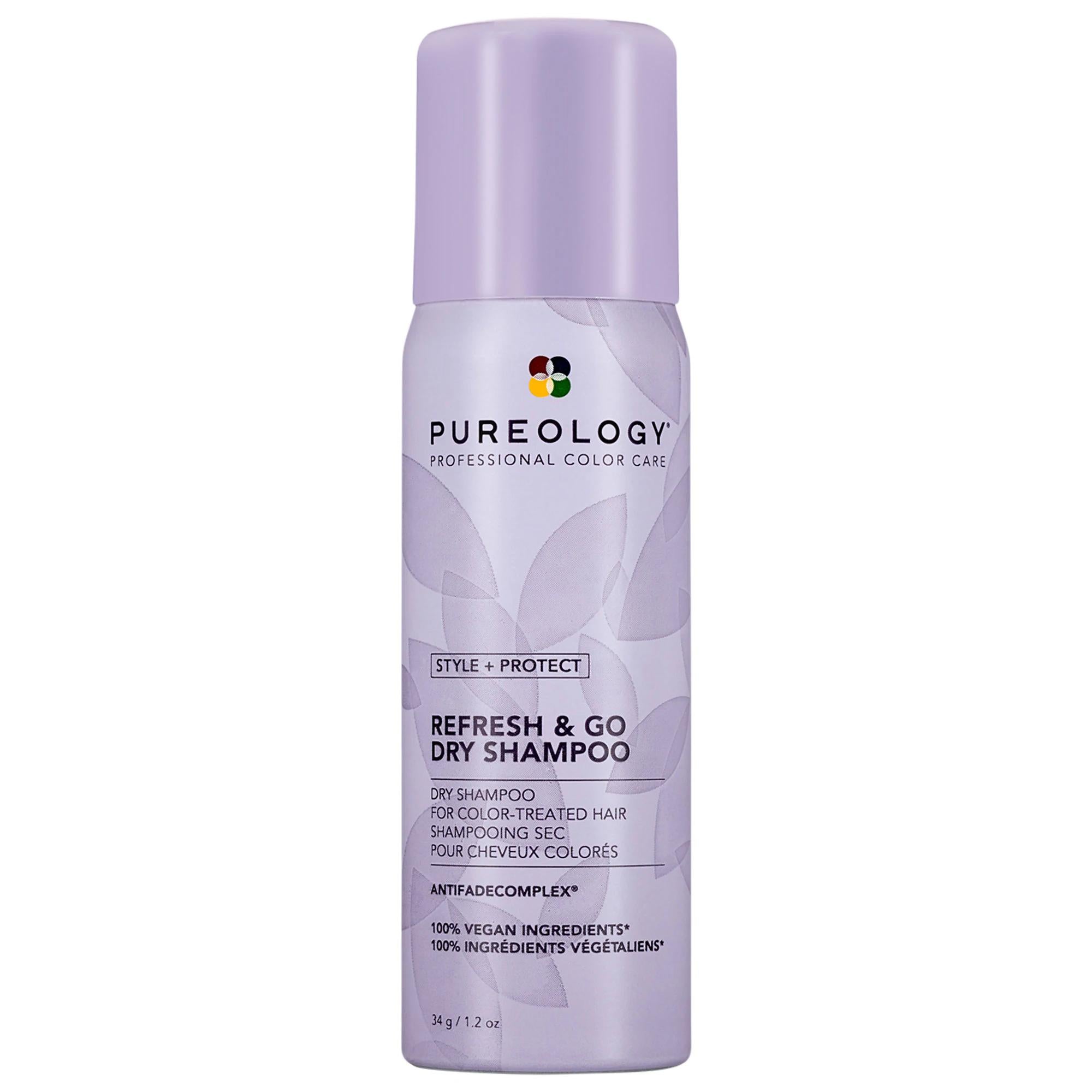 Mini Style + Protect Refresh & Go Dry Shampoo Spray for Color-Treated Hair - Non-Drying, Vegan, Cruelty-Free