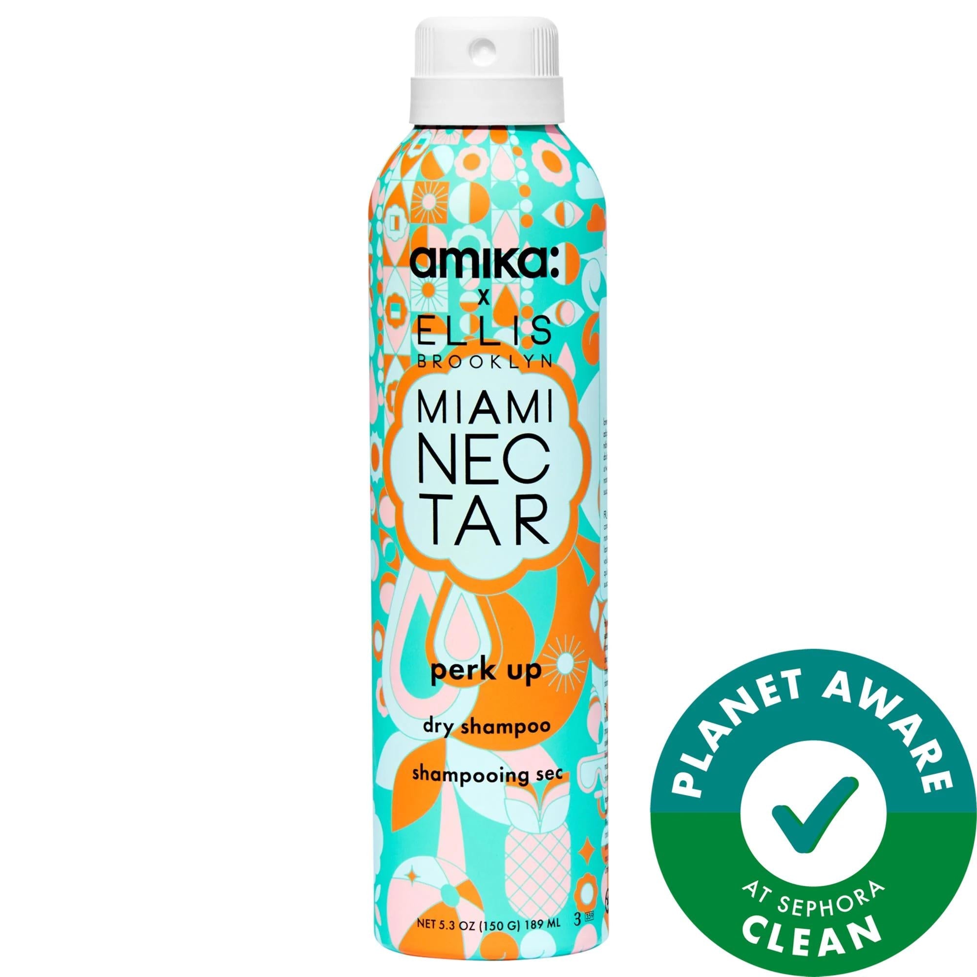 Amika x Ellis Brooklyn Miami Nectar Dry Shampoo: Volumizing, Oil Absorbing, Color Safe & Cruelty-Free Hair Refresher