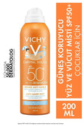 Vichy Capital Soleil SPF50 Anti-Dandruff Mist for Children - Hypoallergenic, Water-Resistant Sunscreen Spray - 6.76 fl oz