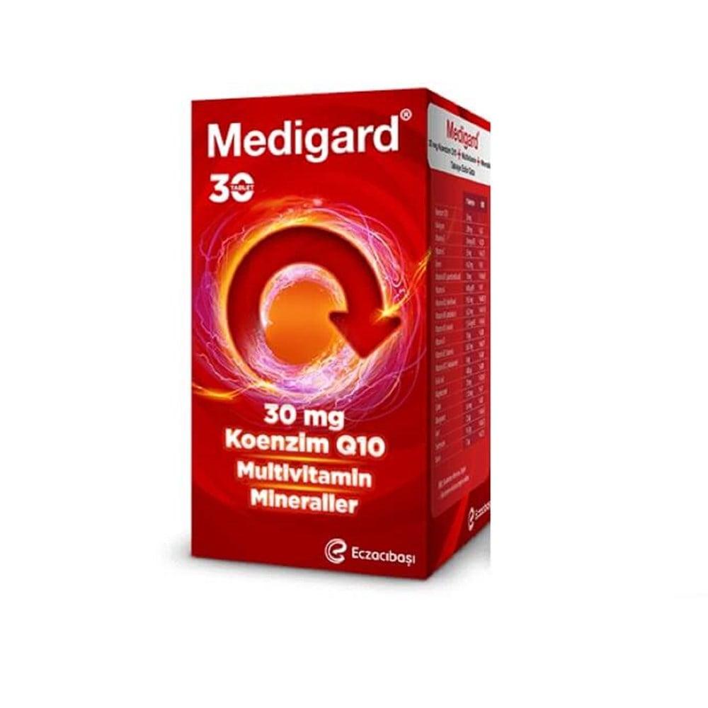 Medigard Dietary Supplement Multivitamin Tablets - Vitamin and Mineral Complex with Koenzim Q10